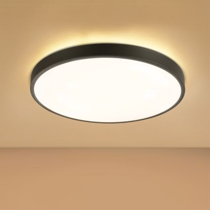 Brilagi - LED Stmívatelné stropní svítidlo GLASS POOL DOUBLE LED/60W/230V 3000-6000K 50 cm černá + dálkové ovládání