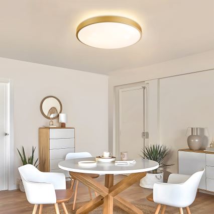 Brilagi - LED Stmívatelné stropní svítidlo GLASS POOL DOUBLE LED/60W/230V 3000-6000K pr. 50 cm zlatá + dálkové ovládání