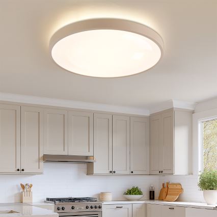 Brilagi - LED Stmívatelné stropní svítidlo GLASS POOL DOUBLE LED/80W/230V 3000-6000K 60 cm béžová + dálkové ovládání