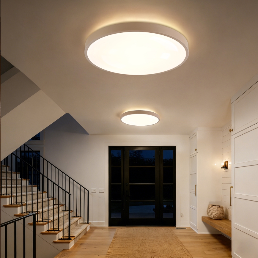 Brilagi - LED Stmívatelné stropní svítidlo GLASS POOL DOUBLE LED/80W/230V 3000-6000K 60 cm béžová + dálkové ovládání