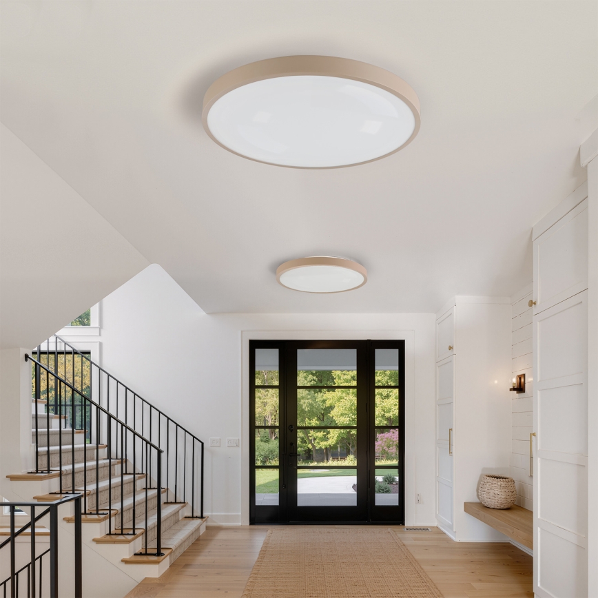 Brilagi - LED Stmívatelné stropní svítidlo GLASS POOL DOUBLE LED/80W/230V 3000-6000K 60 cm béžová + dálkové ovládání