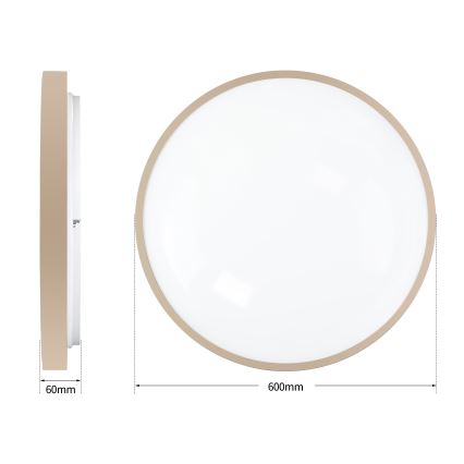 Brilagi - LED Stmívatelné stropní svítidlo GLASS POOL DOUBLE LED/80W/230V 3000-6000K 60 cm béžová + dálkové ovládání