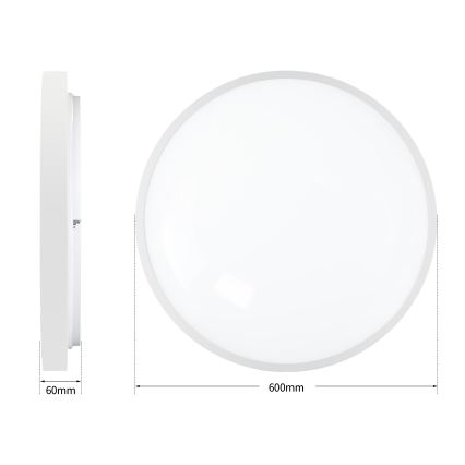 Brilagi - LED Stmívatelné stropní svítidlo GLASS POOL DOUBLE LED/80W/230V 3000-6000K pr. 60 cm bílá + dálkové ovládání