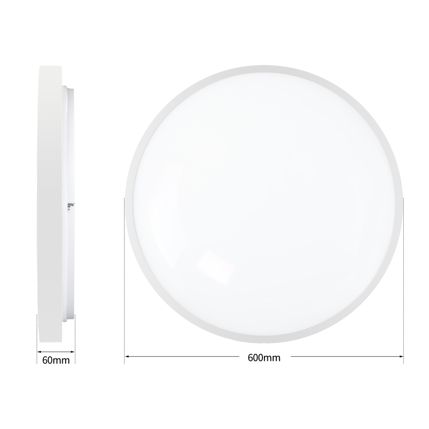 Brilagi - LED Stmívatelné stropní svítidlo GLASS POOL DOUBLE LED/80W/230V 3000-6000K pr. 60 cm bílá + dálkové ovládání