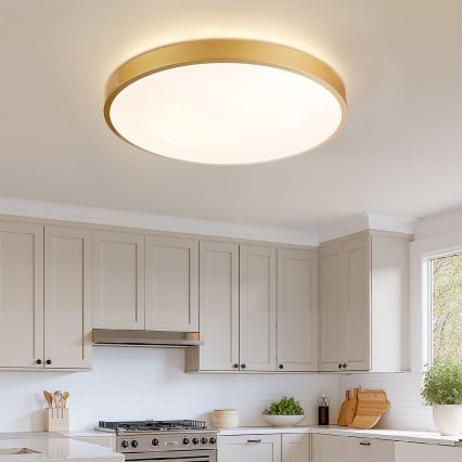 Brilagi - LED Stmívatelné stropní svítidlo GLASS POOL DOUBLE LED/80W/230V 3000-6000K 60 cm zlatá + dálkové ovládání