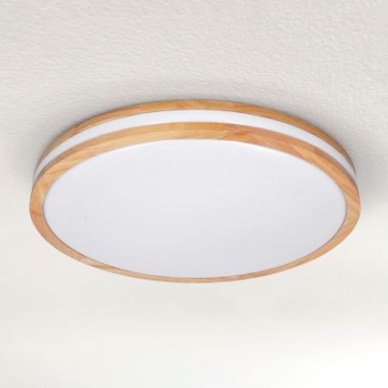 Brilagi - LED Stmívatelné stropní svítidlo MOLINA LED/60W/230V 3000-6500K dub pr. 58 cm + dálkové ovládání