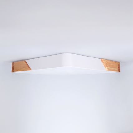 Brilagi - LED Stmívatelné stropní svítidlo PILANA LED/48W/230V 3000-6500K dub/bílá 42x42 cm + dálkové ovládání