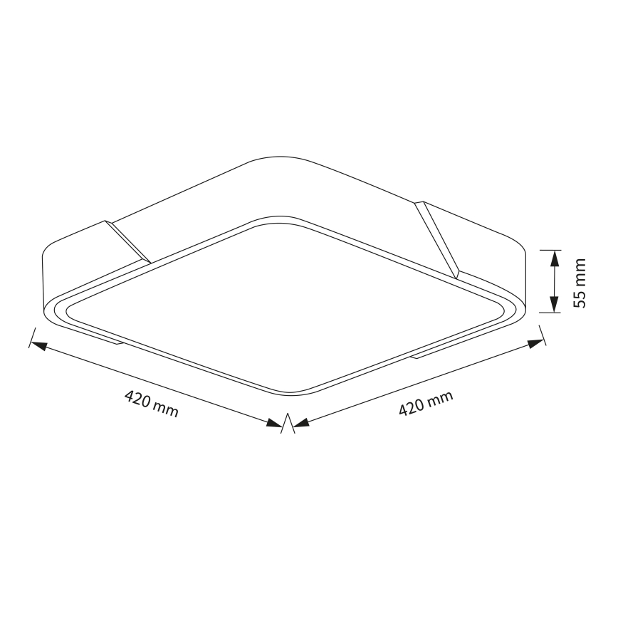 Brilagi - LED Stmívatelné stropní svítidlo PILANA LED/48W/230V 3000-6500K dub/bílá 42x42 cm + dálkové ovládání