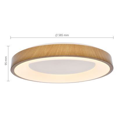 Brilagi - LED Stmívatelné stropní svítidlo DORIA LED/60W/230V 3000-6500K pr. 60 cm + dálkové ovládání