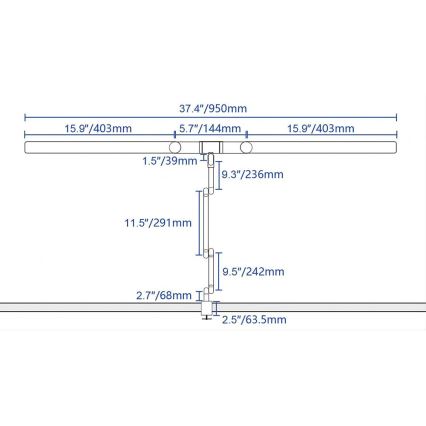 Brilagi - LED Stmívatelná dotyková flexibilní stolní lampa VARIO LED/24W/230V 3000-6500K CRI 92 bílá