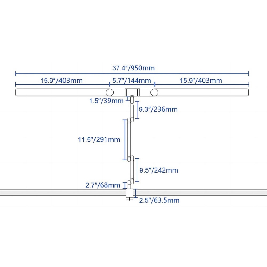 Brilagi - LED Stmívatelná dotyková flexibilní stolní lampa VARIO LED/24W/230V 3000-6500K CRI 92 bílá