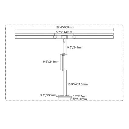 Brilagi - LED Stmívatelná dotyková stolní lampa VARIO LED/24W/230V 3000-6500K CRI 92 černá