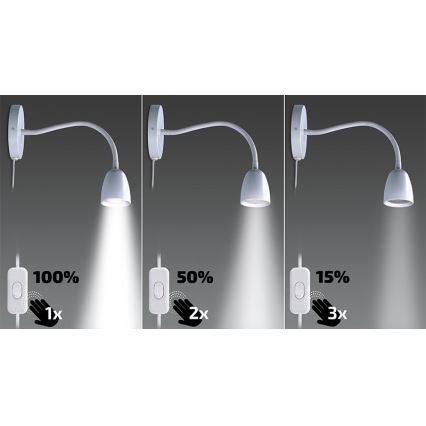 Brilagi - LED Stmívatelná Flexibilní lampička LED/4W/230V bílá