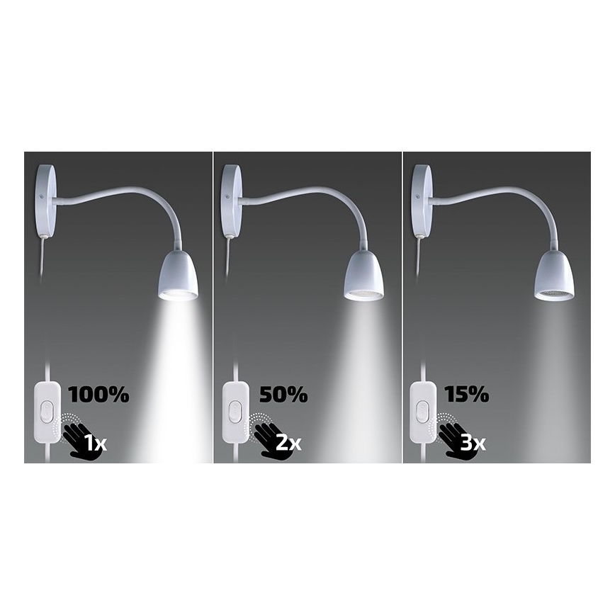 Brilagi - LED Stmívatelná Flexibilní lampička LED/4W/230V bílá