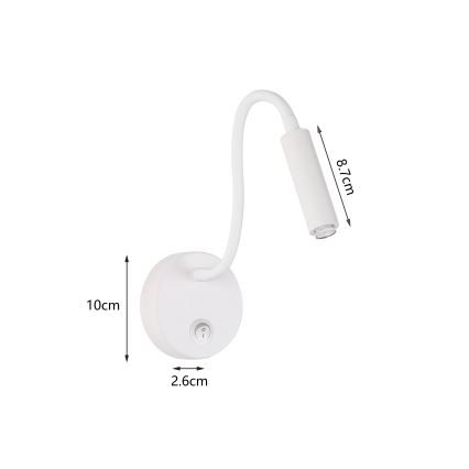 Brilagi - LED Stmívatelná flexibilní nástěnná lampa MAYA 1xG9/4W/230V bílá 2700-6500K Wi-Fi Tuya