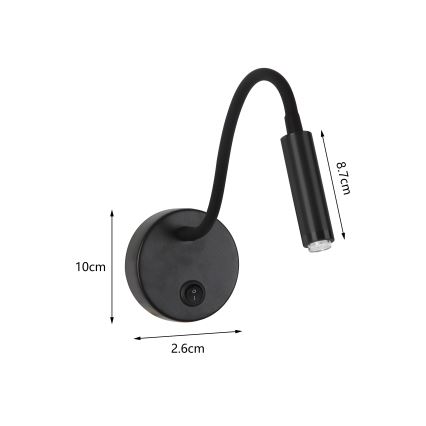 Brilagi - LED Stmívatelná flexibilní nástěnná lampa MAYA 1xG9/4W/230V černá 2700-6500K Wi-Fi Tuya