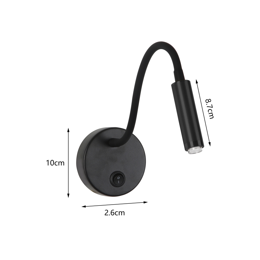 Brilagi - LED Stmívatelná flexibilní nástěnná lampa MAYA 1xG9/4W/230V černá 2700-6500K Wi-Fi Tuya