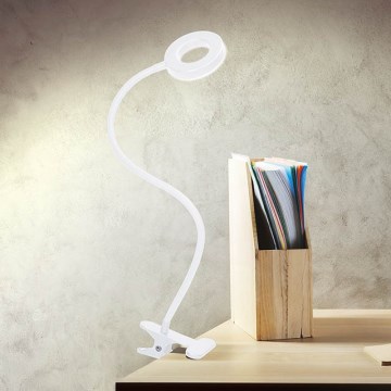 Brilagi - LED Stmívatelná lampa s klipem ORBELA LED/8W/5V 3000/4000/5000K bílá