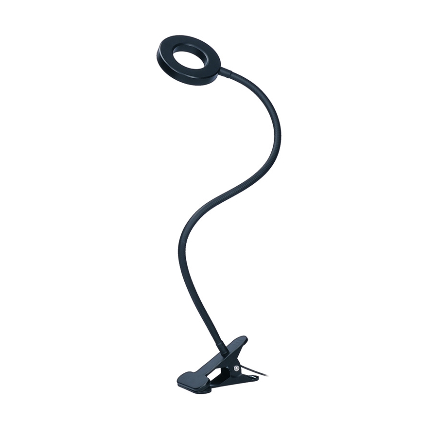 Brilagi -LED Stmívatelná lampa s klipem ORBELA LED/8W/5V 3000/4000/5000K černá