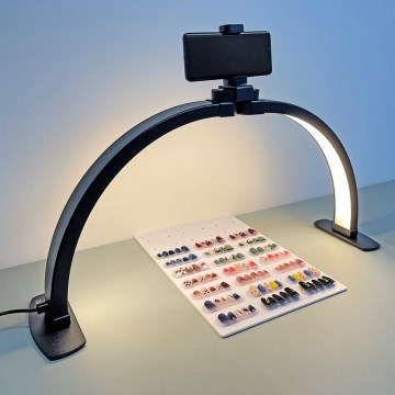 BRILAGI - LED Stmívatelná modelářská oblouková stolní lampa s držákem RADIO LED/25W/24/230V 3000/4000/6500K černá