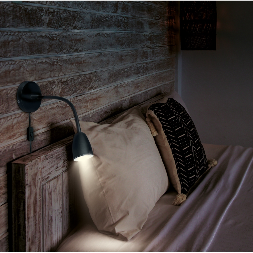 Brilagi - LED Stmívatelná nástěnná lampička LED/4W/230V černá