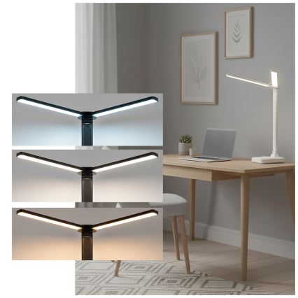 Brilagi - LED Stmívatelná stolní lampa MODO DUO LED/8W/5V 3000/4000/6500K bílá