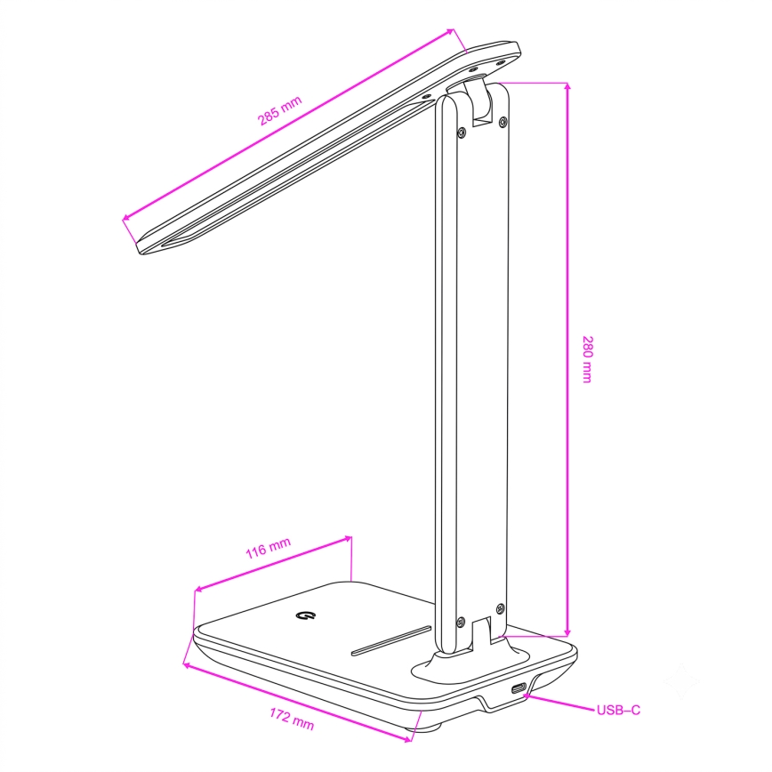 Brilagi - LED Stmívatelná stolní lampa MODO LED/7W/230V 3000/4000/6500K černá