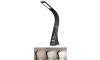 Brilagi - LED Stmívatelná stolní lampa s displejem PELLE LED/7W/230V černá