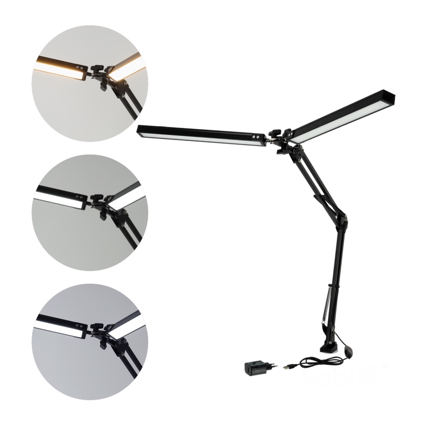 Brilagi - LED Stmívatelná flexibilní stolní lampa VARIO LED/15W/230V 3000-6000K černá