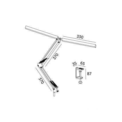 Brilagi - LED Stmívatelná flexibilní stolní lampa VARIO LED/15W/230V 3000-6000K černá
