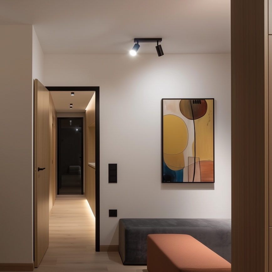 Brilagi - LED Stmívatelné bodové svítidlo SELE 2xGU10/6,5W/230V 2700-6500K černá/zlatá