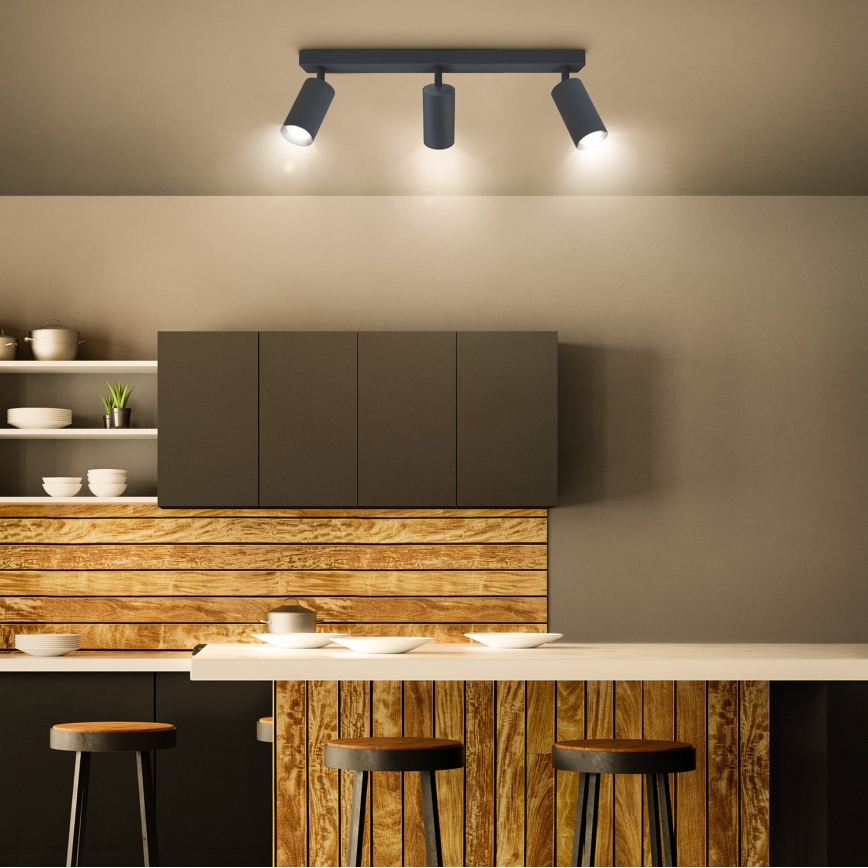 Brilagi - LED RGBW Stmívatelné bodové svítidlo SELE 3xGU10/4,8W/230V 3000K antracit + dálkové ovládání