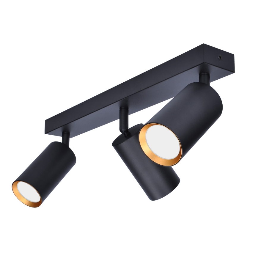 Brilagi - LED RGBW Stmívatelné bodové svítidlo SELE 3xGU10/4,8W/230V 3000K černá/zlatá + dálkové ovládání