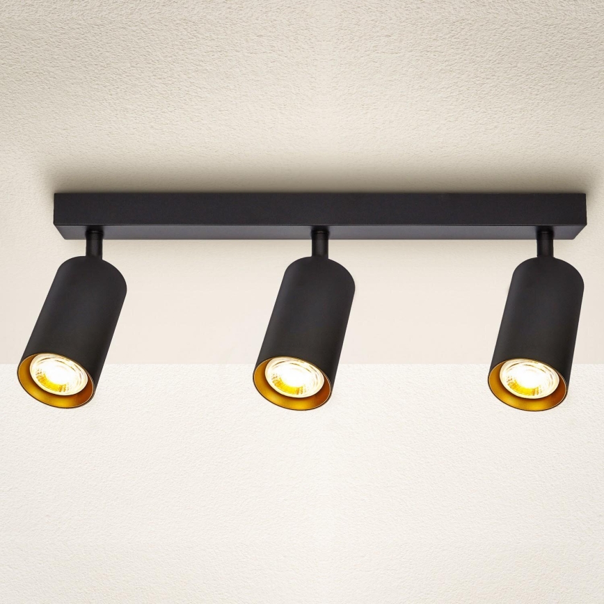 Brilagi - LED Stmívatelné bodové svítidlo SELE 3xGU10/6,5W/230V 2700-6500K černá/zlatá