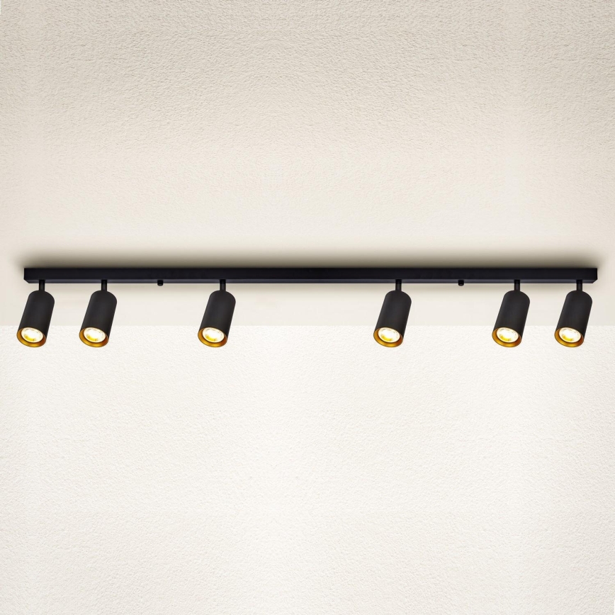 Brilagi - LED Stmívatelné bodové svítidlo SELE 6xGU10/6,5W/230V 2700-6500K černá/zlatá
