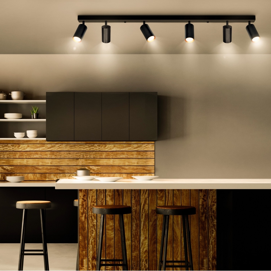 Brilagi - LED Stmívatelné bodové svítidlo SELE 6xGU10/6,5W/230V 2700-6500K černá/zlatá