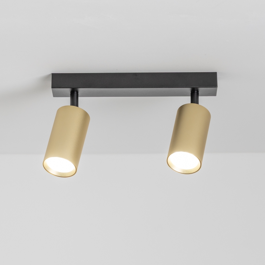 Brilagi - LED Stmívatelné bodové svítidlo SELE GOLDEN 2xGU10/6,5W/230V 2700-6500K černá/zlatá