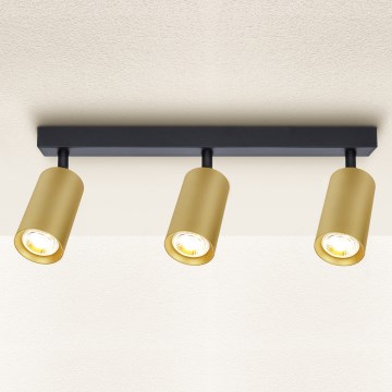 Brilagi - LED Stmívatelné bodové svítidlo SELE GOLDEN 3xGU10/6,5W/230V 2700-6500K černá/zlatá