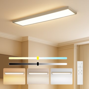 Brilagi - LED Stmívatelné koupelnové stropní svítidlo FRAME SMART LED/50W/230V 120x30 cm 3000-6000K IP44 béžová + dálkové ovládání