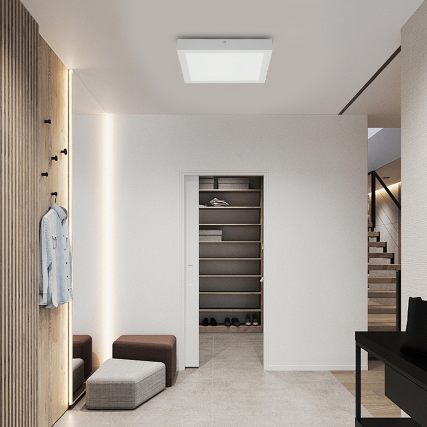 Brilagi - LED Stmívatelné koupelnové stropní svítidlo FRAME SMART LED/24W/230V 30x30 cm 3000-6000K IP44 bílá + dálkové ovládání