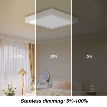 Brilagi - LED Stmívatelné koupelnové stropní svítidlo FRAME SMART LED/24W/230V 30x30 cm 3000-6000K IP44 bílá + dálkové ovládání