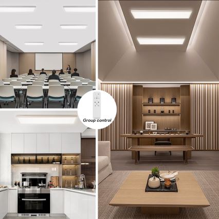 Brilagi - LED Stmívatelné koupelnové stropní svítidlo FRAME SMART LED/50W/230V 30x120 cm 3000-6000K IP44 bílá + dálkové ovládání