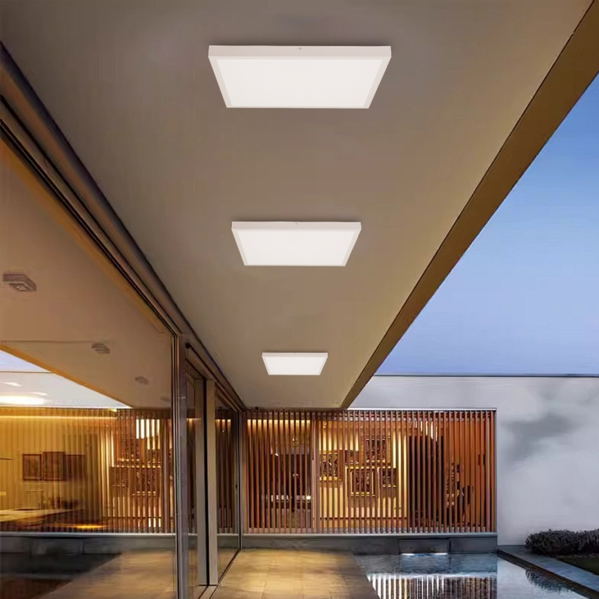 Brilagi - LED Stmívatelné koupelnové stropní svítidlo FRAME SMART LED/50W/230V 60x60 cm 3000-6000K IP44 bílá + dálkové ovládání