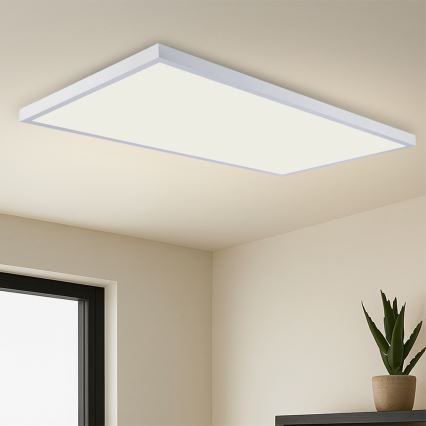 Brilagi - LED Stmívatelné koupelnové stropní svítidlo FRAME SMART LED/96W/230V 120x60 cm 3000-6000K IP44 bílá + dálkové ovládání