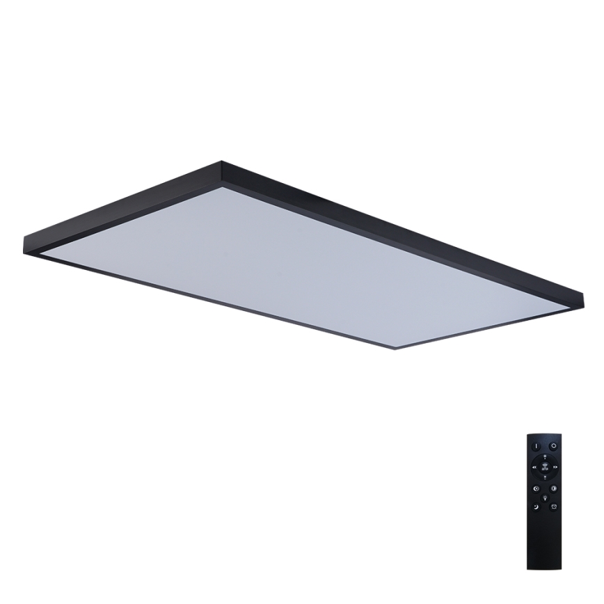Brilagi - LED Stmívatelné koupelnové stropní svítidlo FRAME SMART LED/96W/230V 120x60 cm 3000-6000K IP44 černá + dálkové ovládání
