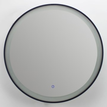 Brilagi - LED Stmívatelné koupelnové vyhřívané zrcadlo s podsvícením ALU PRO LED/18W/230V pr. 60 cm 3000/4000/6500K IP44 černá