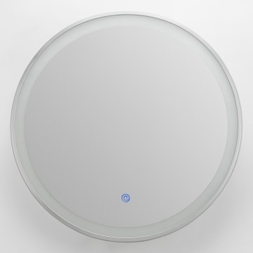 Brilagi - LED Stmívatelné koupelnové vyhřívané zrcadlo s podsvícením ALU PRO LED/18W/230V pr. 60 cm 3000/4000/6500K IP44 matný chrom