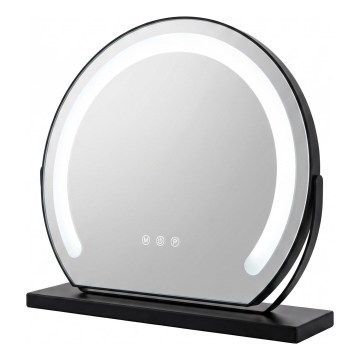 Brilagi - LED Stmívatelné make-up zrcadlo CALIFORNIA LED/14W/230V 3000/4000/6500K 44x40 cm černá