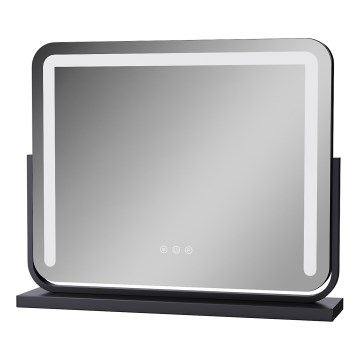 Brilagi - LED Stmívatelné make-up zrcadlo CALIFORNIA LED/22W/230V 3000/4000/6500K 58x43 cm černá