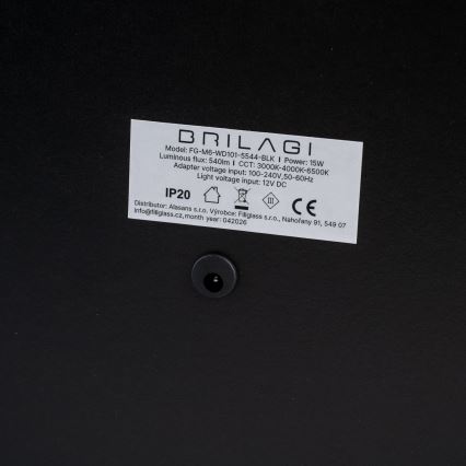 BRILAGI - LED Stmívatelné make-up zrcadlo CALIFORNIA LED/25W/230V 3000/4000/6500K 55x44 cm černá